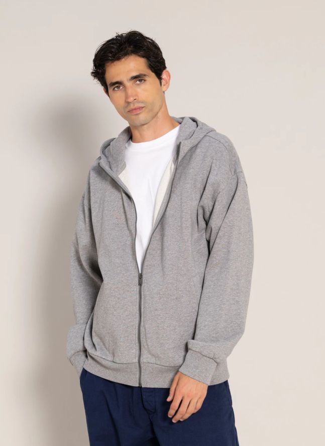 Sweat Capuche Mambo Coton Bio | Gris chiné