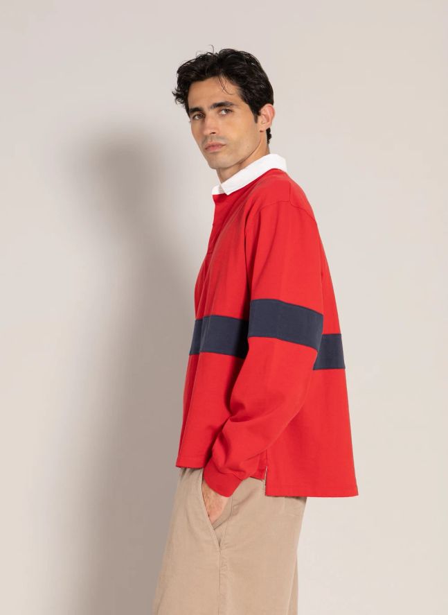 Polo Fausto Coton Bio | Rouge foncé