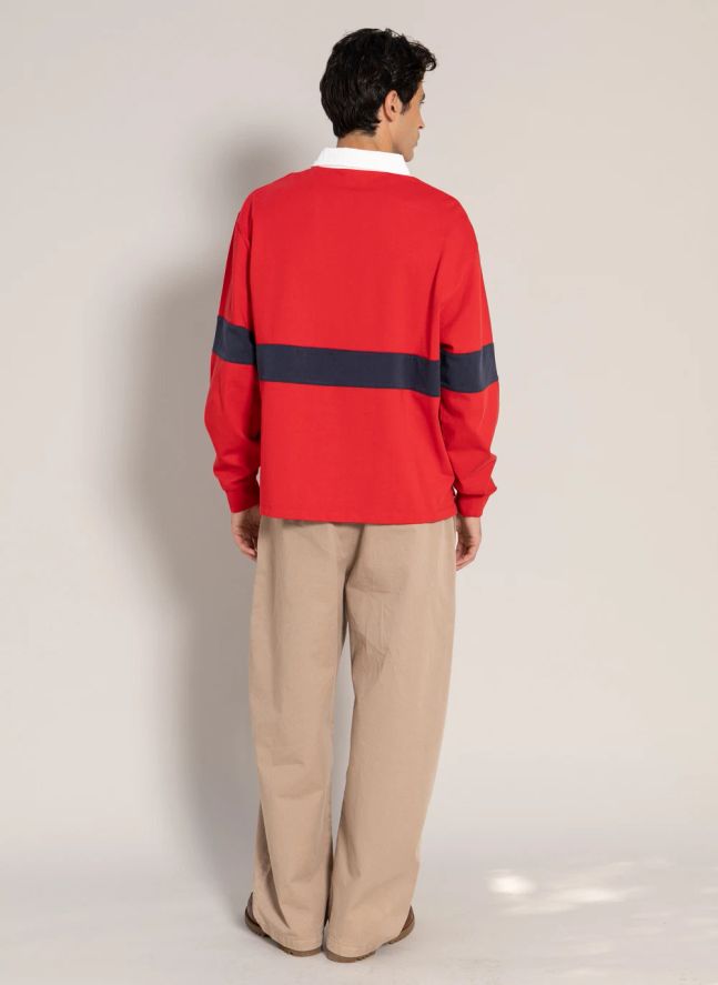 Polo Fausto Coton Bio | Rouge foncé