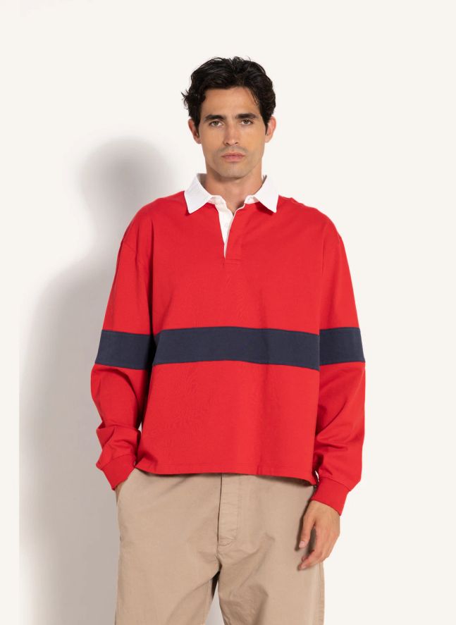 Polo Fausto Coton Bio | Rouge foncé