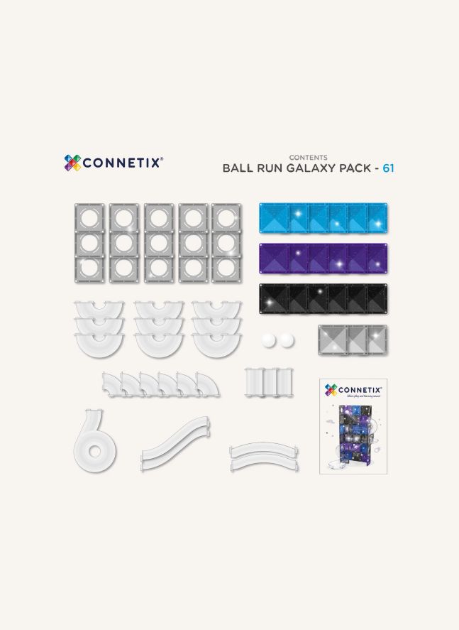 Ball Run Galaxy pack - 61 pièces | Glitter