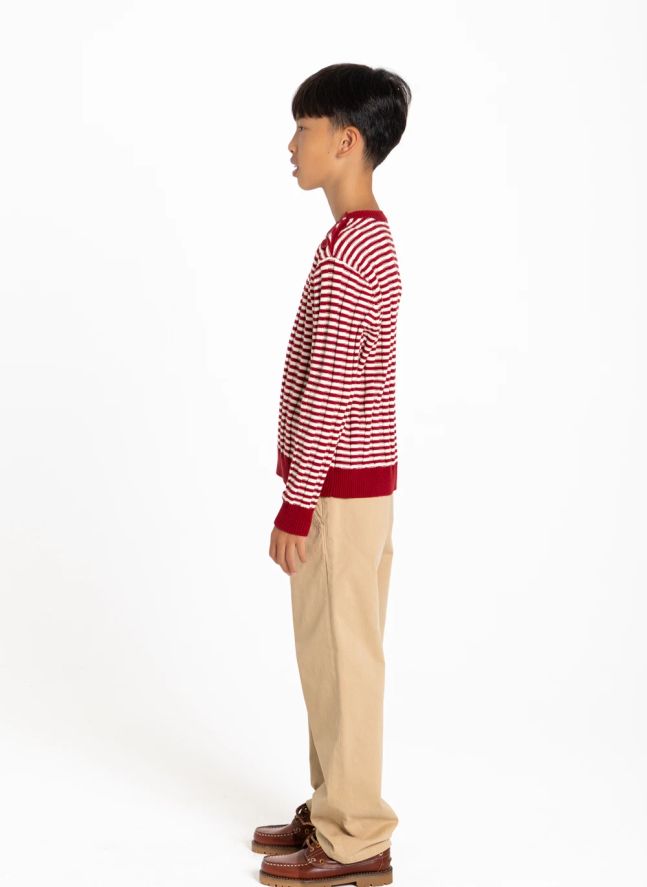 Pull Matteo Rayé | Rouge