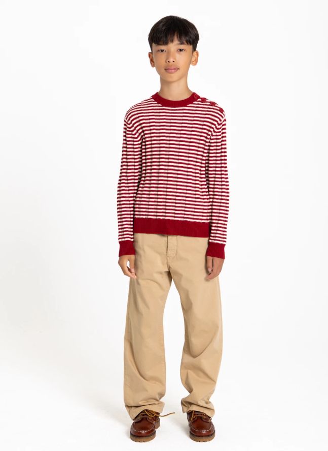 Pull Matteo Rayé | Rouge