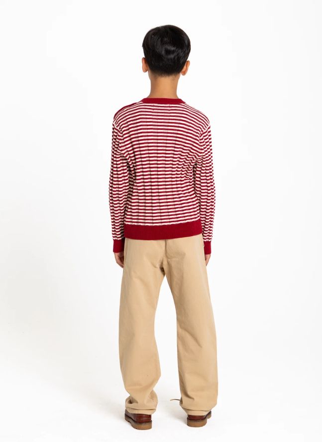 Pull Matteo Rayé | Rouge