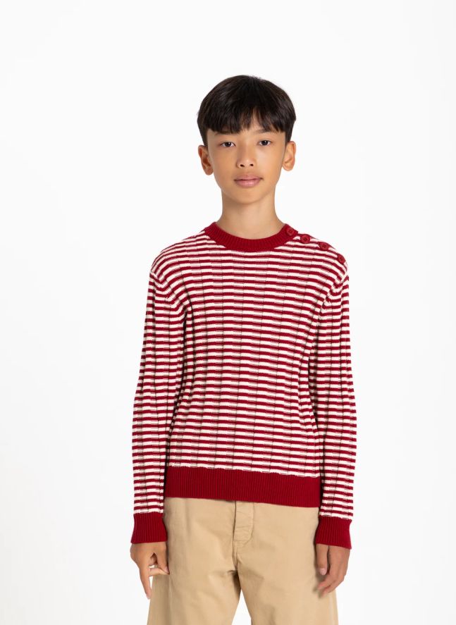 Pull Matteo Rayé | Rouge