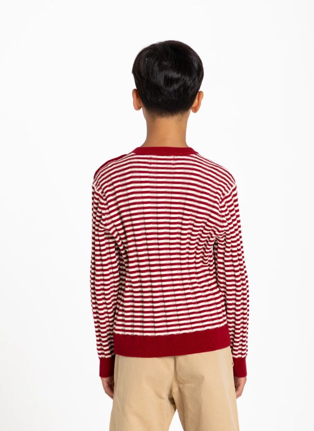 Pull Matteo Rayé | Rouge