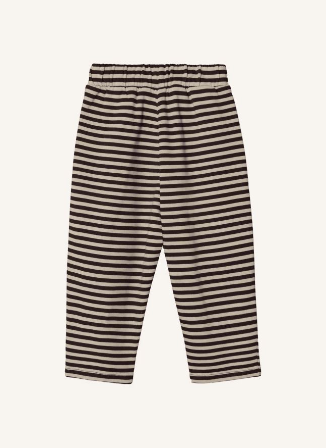 Pantalon Alvin Rayé Coton Bio | Marron