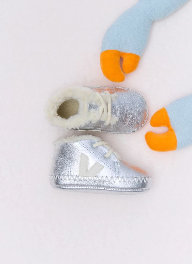 Chaussons Fourrés | Argenté