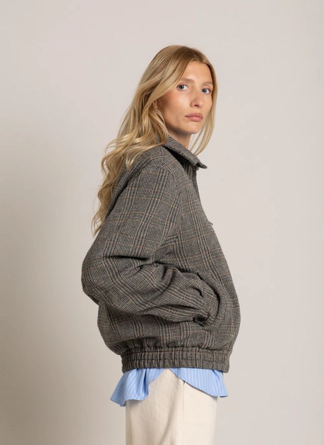 Veste Cléo Chevrons Laine | Marron