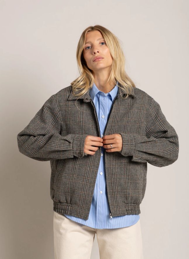 Veste Cléo Chevrons Laine | Marron