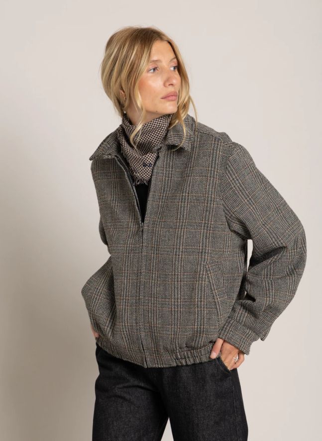 Veste Cléo Chevrons Laine | Marron