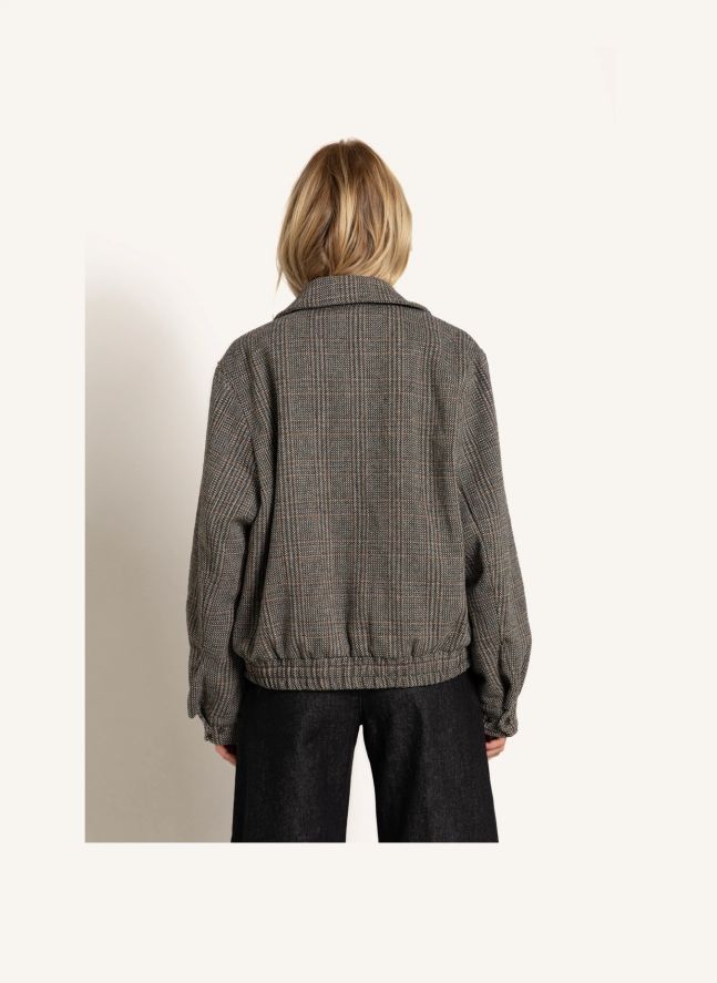 Veste Cléo Chevrons Laine | Marron