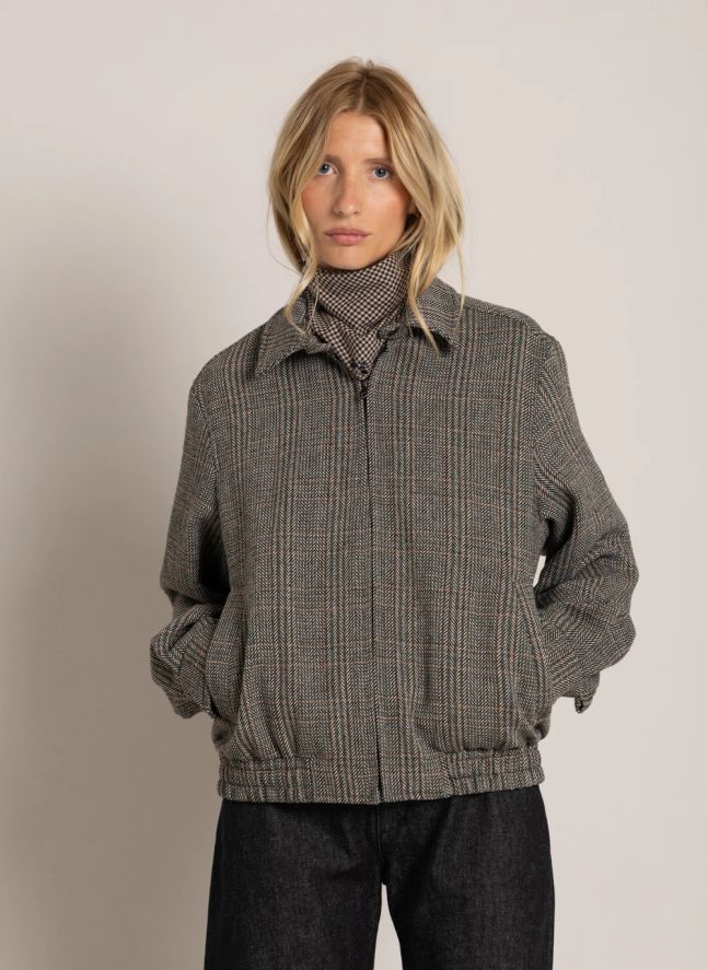 Veste Cléo Chevrons Laine | Marron