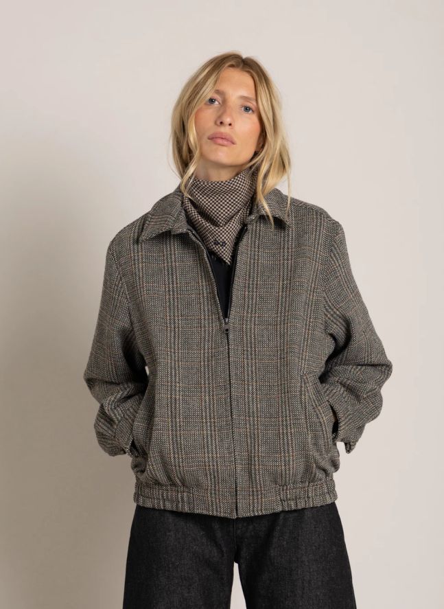 Veste Cléo Chevrons Laine | Marron