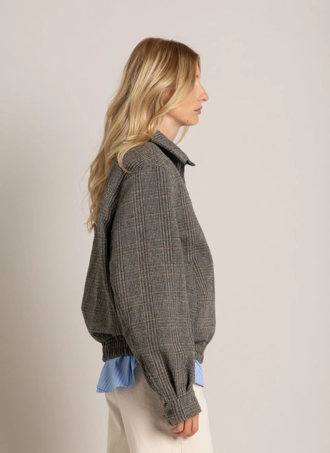 Veste Cléo Chevrons Laine | Marron