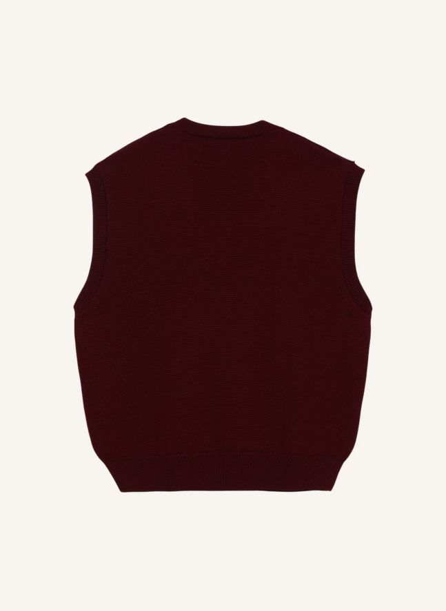 Pull Sans Manches Elina Laine Mérinos | Bordeaux