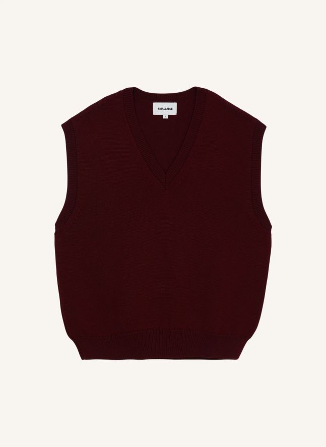 Pull Sans Manches Elina Laine Mérinos | Bordeaux