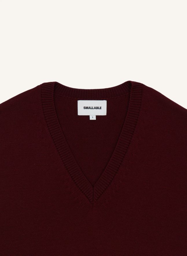Pull Sans Manches Elina Laine Mérinos | Bordeaux