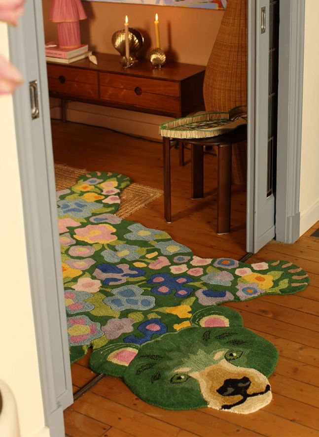 Tapis Ours en laine Josie Jardin 