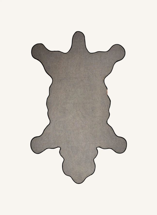 Tapis Ours en laine Blooming  | Noir