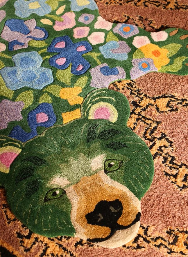 Tapis Ours en laine Josie Jardin 