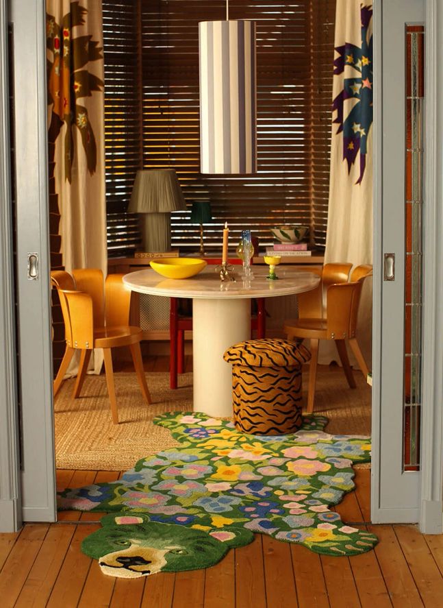 Tapis Ours en laine Josie Jardin 