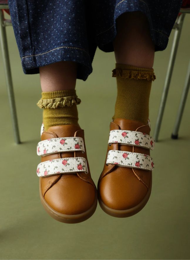 Baskets Mahaut Fleuries | Camel
