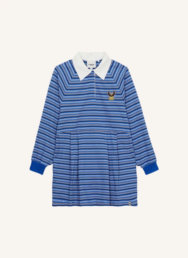 Robe Polo Esee Rayée | Bleu électrique