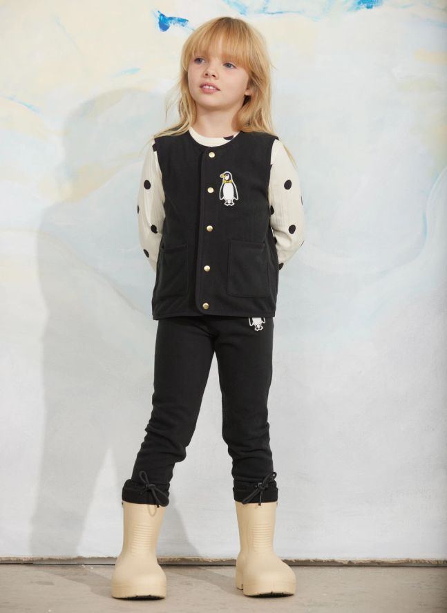 Gilet Sans Manches Pingouin Fibres Recyclées | Noir