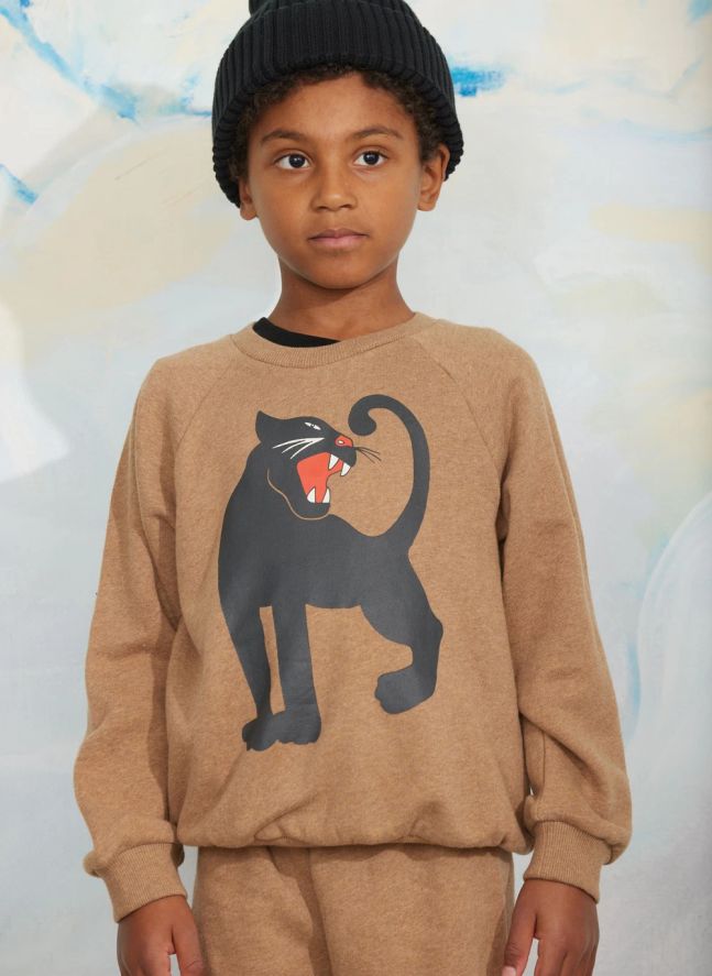 Sweat Panthère Coton Bio | Marron