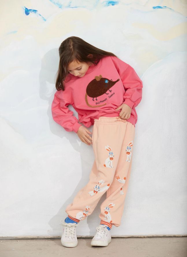 Jogger Lapins Coton Bio | Rose