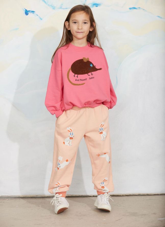 Jogger Lapins Coton Bio | Rose