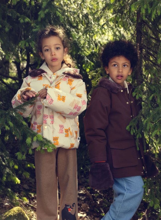 Chaqueta de plumón Kittens Fibras recicladas | Crudo