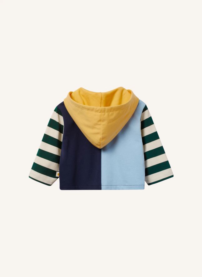 Veste Capuche Rayée | Bleu