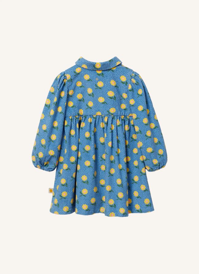 Robe Fleurie Velours Côtelé - Exclusivité Smallable | Bleu