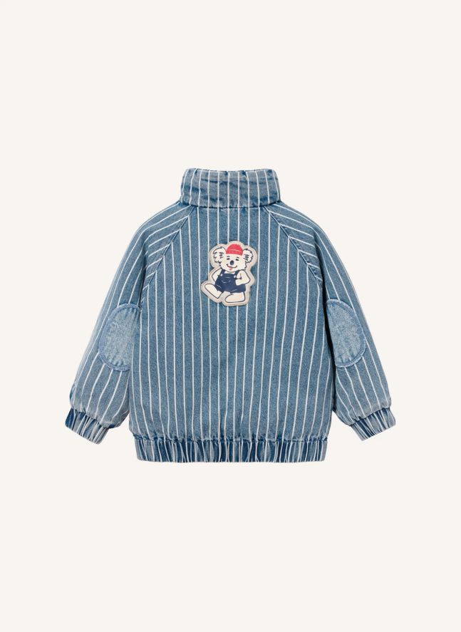 Veste Rayée Denim | Bleu
