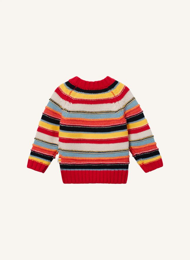 Pull Rayé | Rouge