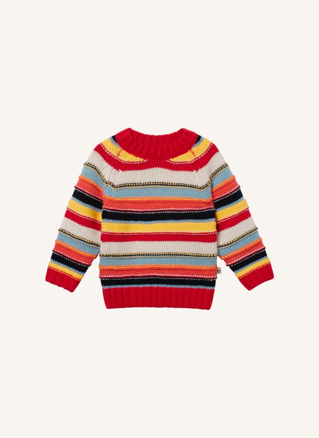 Pull Rayé | Rouge