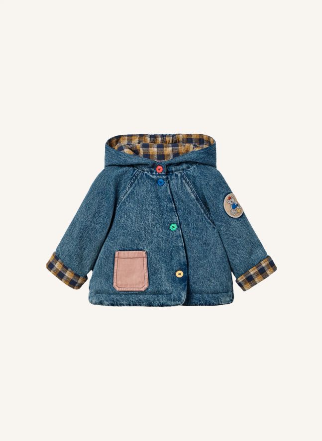 Veste Capuche Denim | Bleu