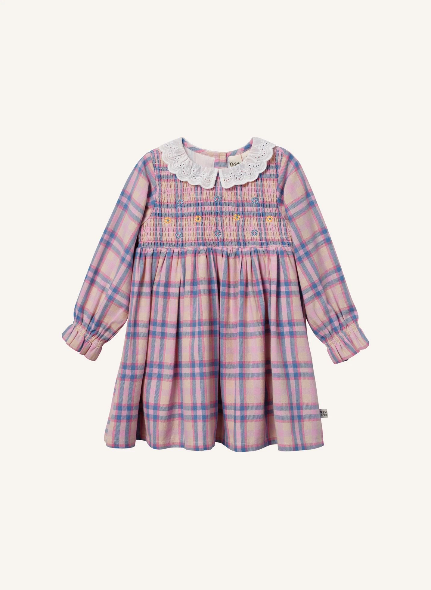 Robe Smockée Carreaux | Rose- Image produit n°0