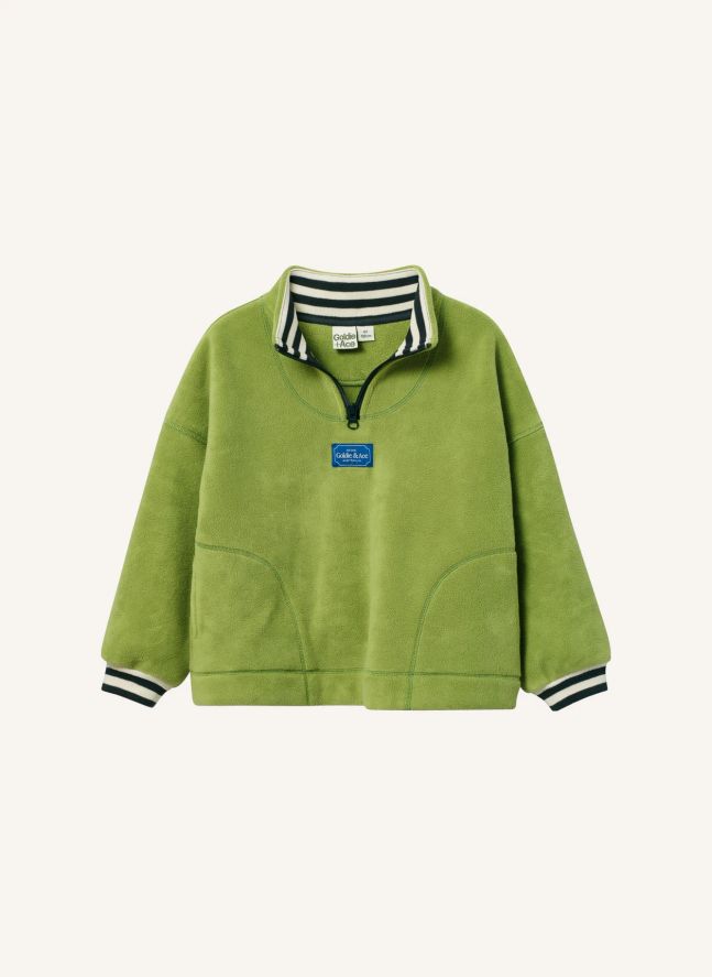 Sweat Zippé Polaire | Vert forêt