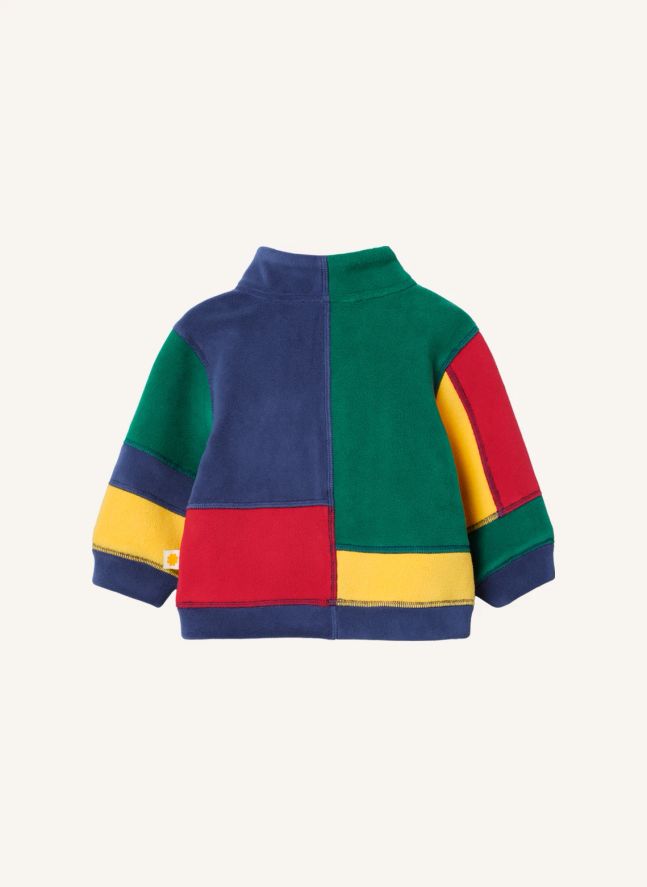 Sweat Zippé Polaire Colorblock | Bleu