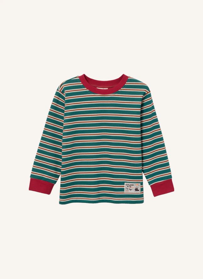T-shirt Rayé | Vert forêt