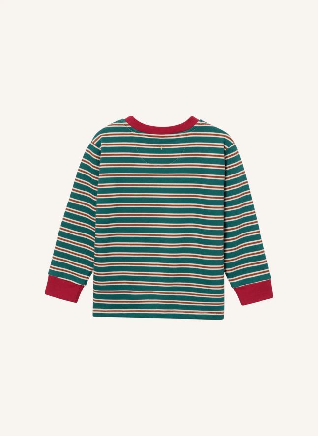 T-shirt Rayé | Vert forêt