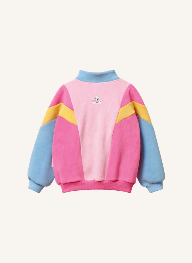 Sweat Polaire Colorblock | Bleu