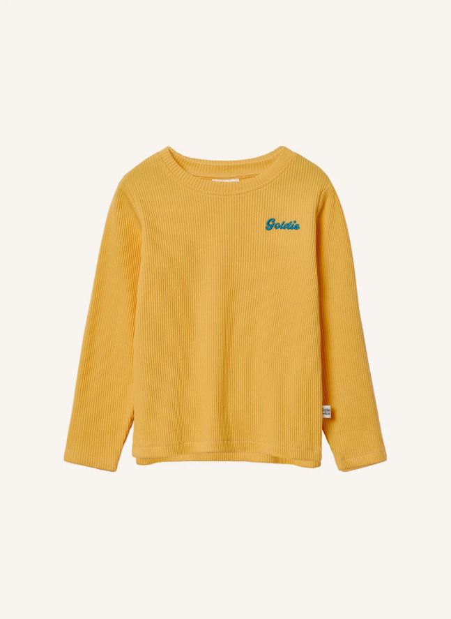T-shirt Côtelé Goldie | Jaune