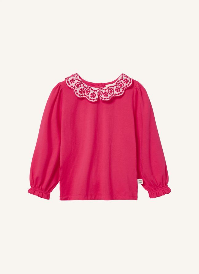 Blouse Brodée | Rose fuschia