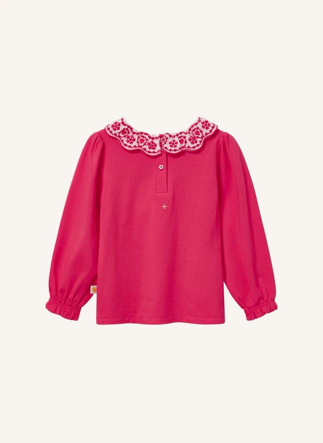 Blouse Brodée | Rose fuschia