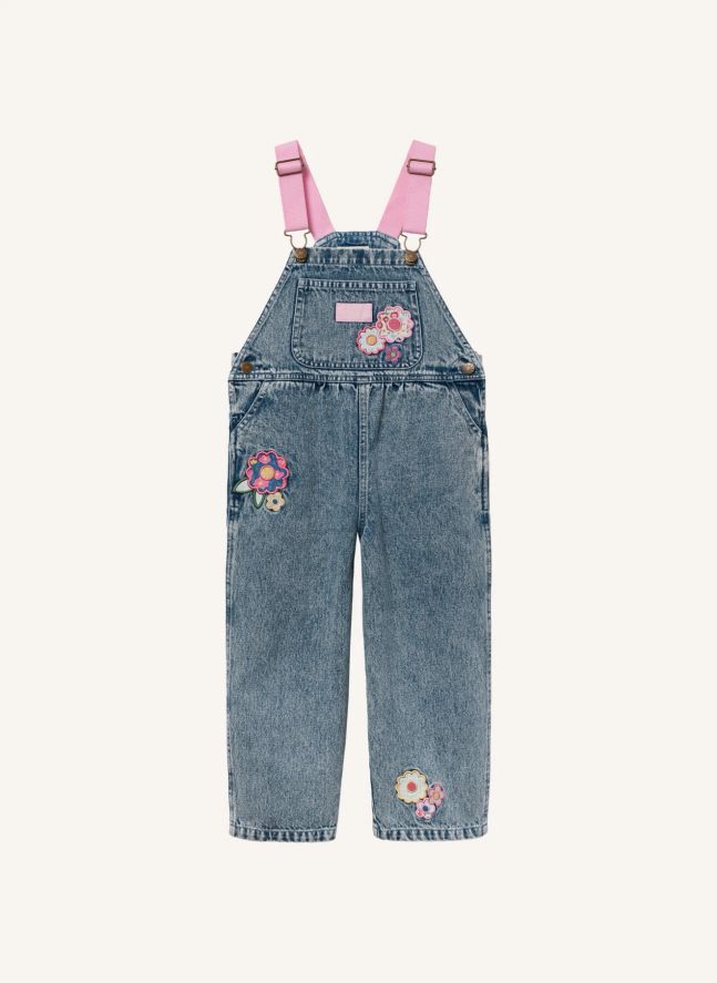 Salopette Austin Fleurs Denim | Bleu