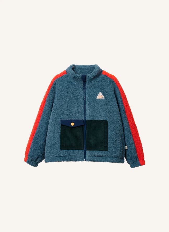 Veste Façon Sherpa Retro | Bleu